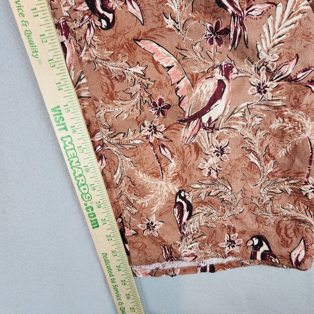 Tahari NEW 100% Linen Wide Leg Crop Pants‎ Breezy Boat Pant Paisley Print sz Lg - Picture 10 of 12